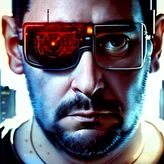 00052-2502982781-cyberpunk, armitage, closeup portrait of CharlyAmaralFace, brown buzzcut, cyborg, dramatic light, city background, sunset, dysto.png