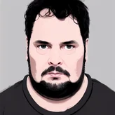 00094-1792318854-CharlyAmaralFace, black eye - patch, close - up portrait, plain white tshirt, powerfull, intricate, elegant, volumetric lighting.png