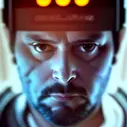 00032-2502982742-cyberpunk, armitage, closeup portrait of CharlyAmaralFace, brown buzzcut, cyborg, dramatic light, city background, sunset, dysto.png