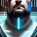 00039-2502982780-cyberpunk, armitage, closeup portrait of CharlyAmaralFace, brown buzzcut, cyborg, dramatic light, city background, sunset, dysto.png