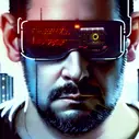 00040-2502982781-cyberpunk, armitage, closeup portrait of CharlyAmaralFace, brown buzzcut, cyborg, dramatic light, city background, sunset, dysto.png