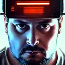 00041-2502982782-cyberpunk, armitage, closeup portrait of CharlyAmaralFace, brown buzzcut, cyborg, dramatic light, city background, sunset, dysto.png